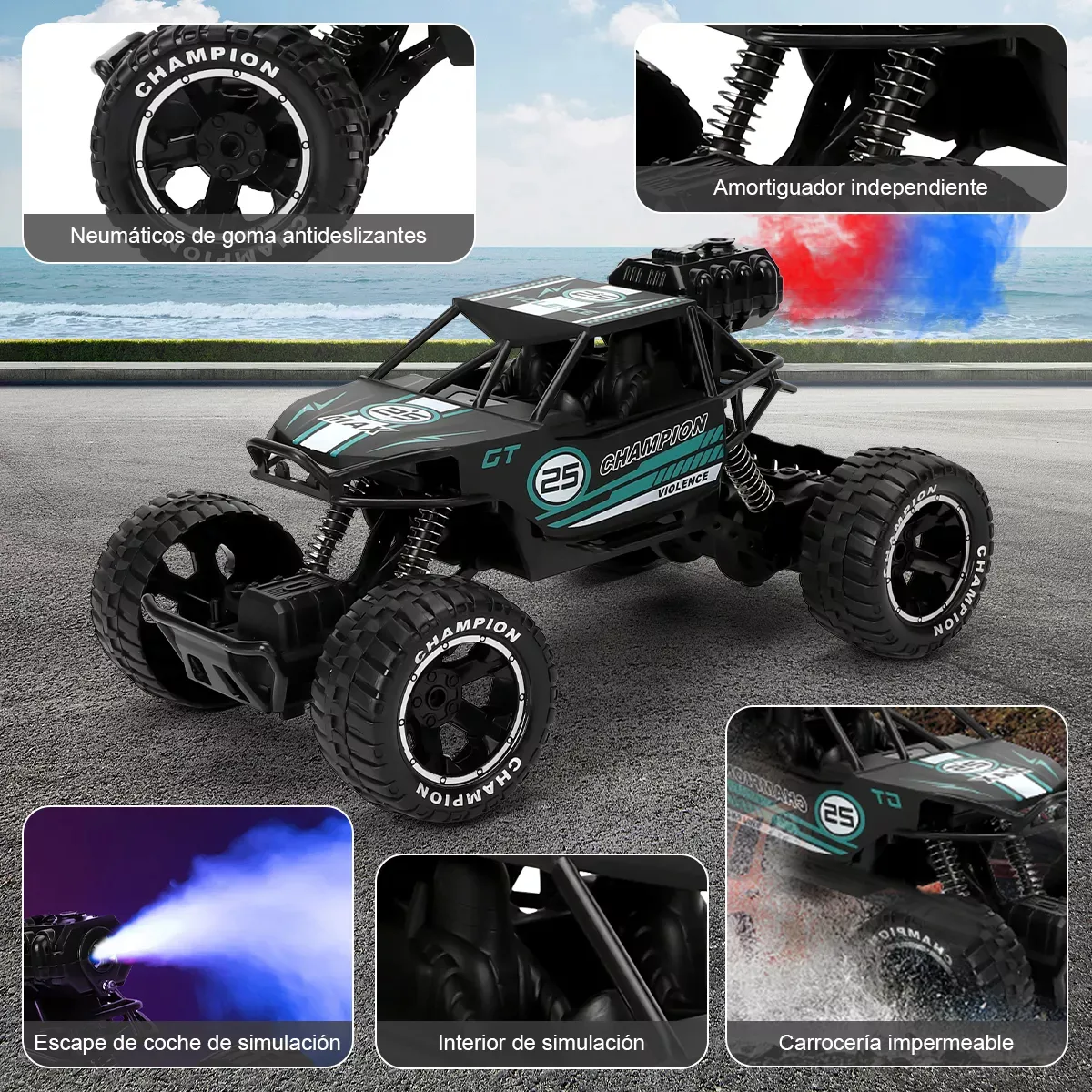 27MHz RC Climbing Off-Road Spray Truck