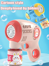 Electric Cute Colorful Bubble Gun With Lights