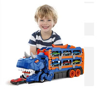 2in1 Kids Ejection Foldable Dinosaur Track Set - 6Pcs Cars