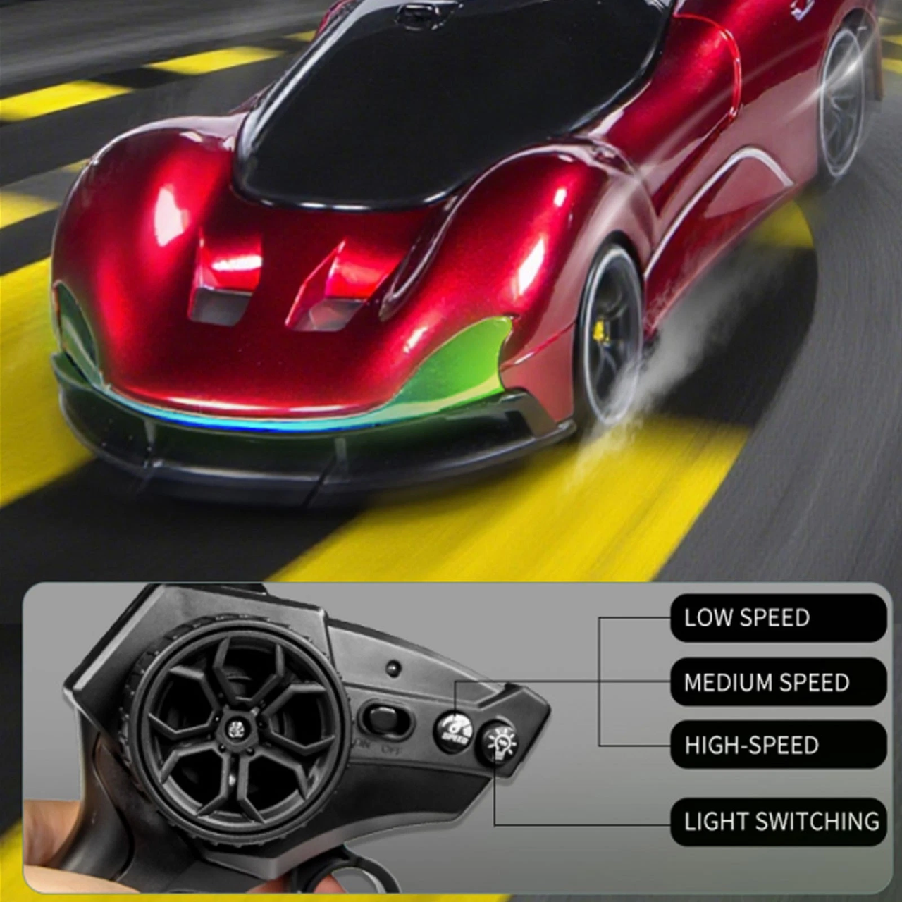 2.4GHz RC Night Drift Car With RGB Lights