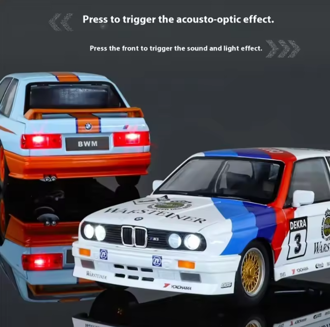 1:24 Diecast BMW M3 E30 Modified Model Car