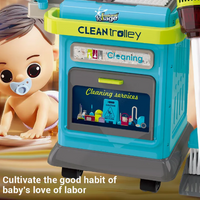40Pcs Kids Cleaning Trolley Set