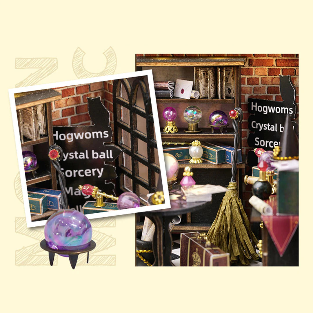 DIY Miniature Moon Magic Shop With LED Lights