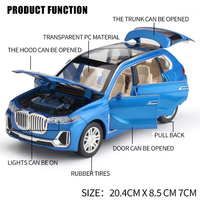 1:24 Diecast BMW X7 Model Car With Smoke