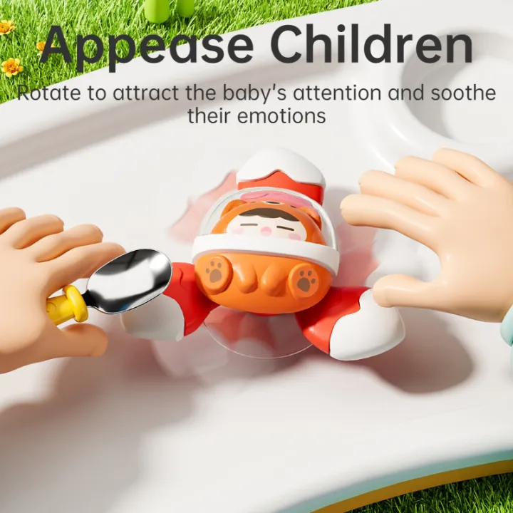 3Pcs Space Themed Baby Spinning Rattles