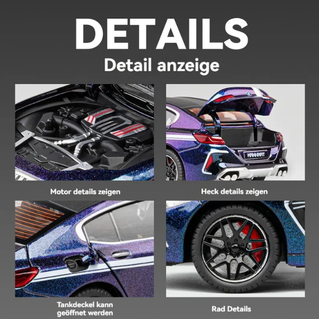 1:24 Diecast BMW M8 Manhrat Model Car