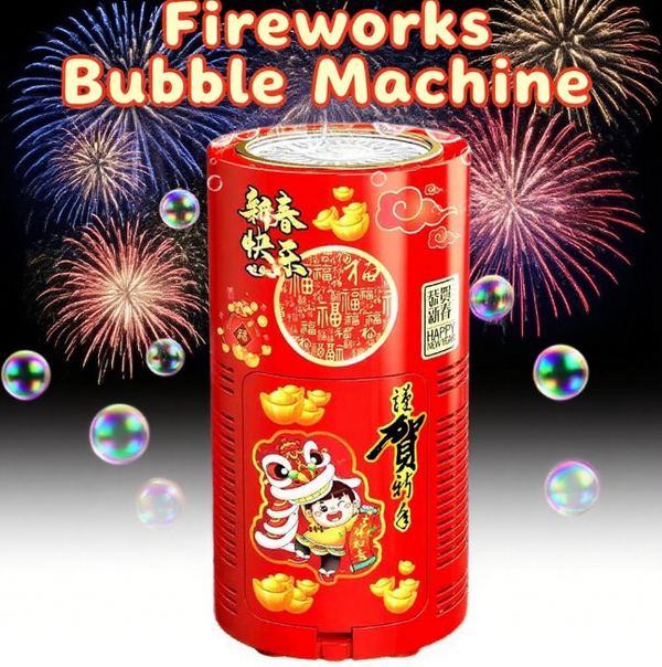 Rechargeable Colorful Fireworks Bubble Machine