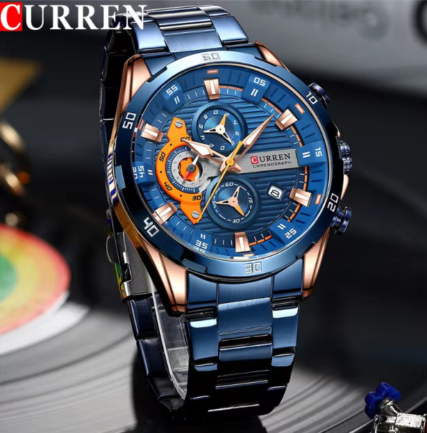 CURREN Unique Design Stainless Steel Wrist Watch - Copy