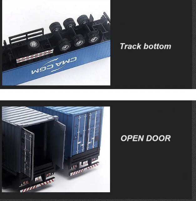 1:36 Diecast Metal Scania Transport Container Truck