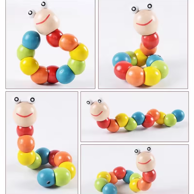Wooden Insect Caterpillar Toy
