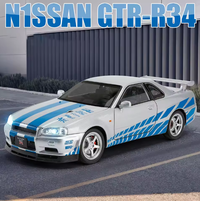 1:24 Diecast Nissan Skyline GTR-R34 Model Car