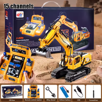 2.4GHz RC Diecast Excavator With Smoke