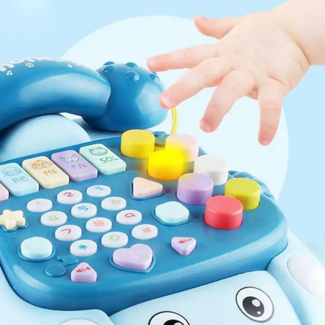 Kids Multi-functional Pull Along Musical Telephone
