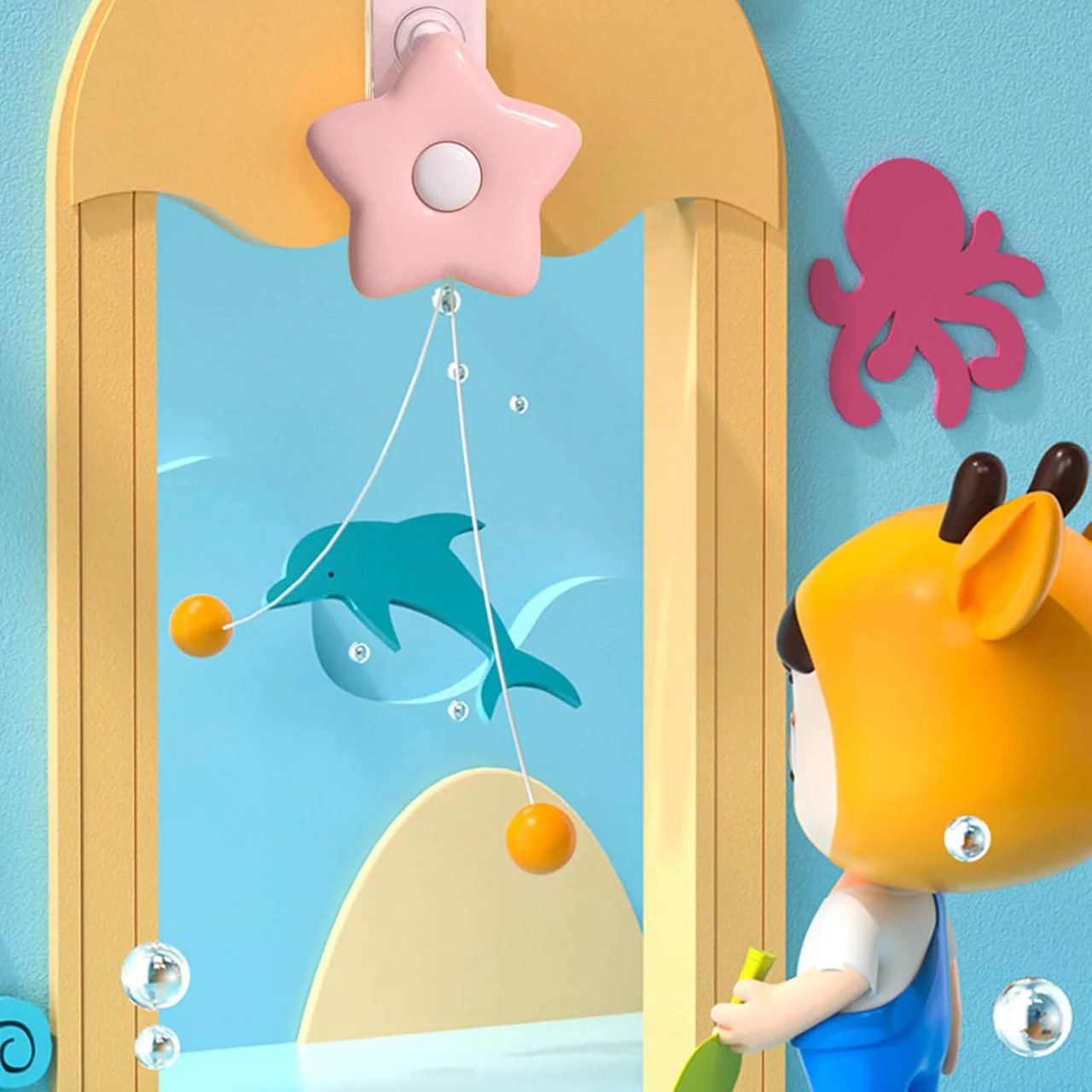 Kids Star Themed Table Tennis Door Hanging Ball Game