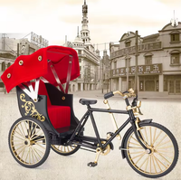 1:12 Diecast Antique Chariot Tricycle Model