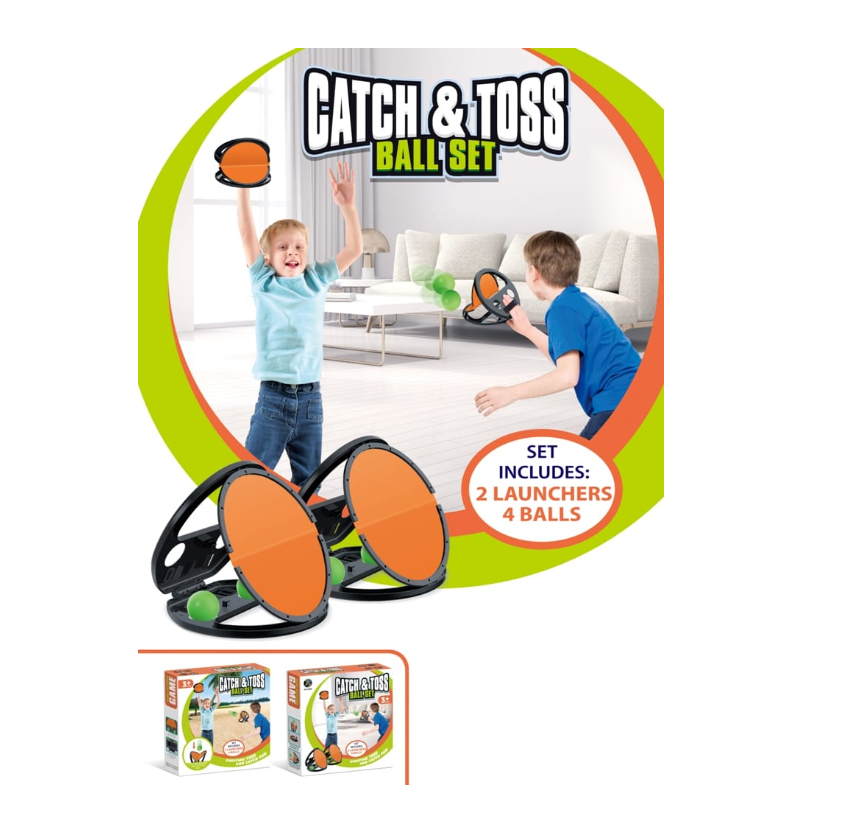 Kids Playing Catch & Toss Ball Set