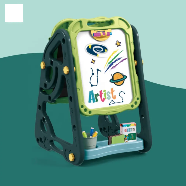 Multi-functional Artistic Drawing Board With Stool - Green