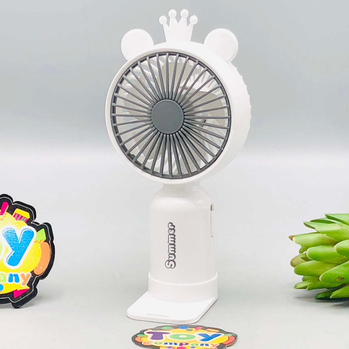 6* Inches Rechargeable Bear Ear Handheld Fan