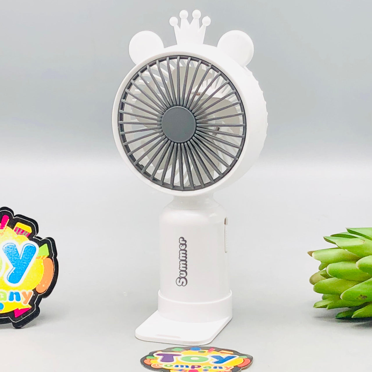 6* Inches Rechargeable Bear Ear Handheld Fan