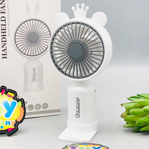 6* Inches Rechargeable Bear Ear Handheld Fan