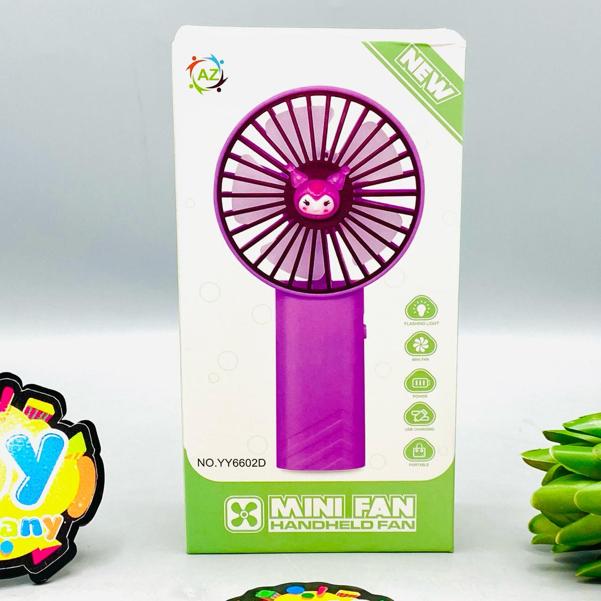 6" Rechargeable Cartoon Themed Cooling Fan