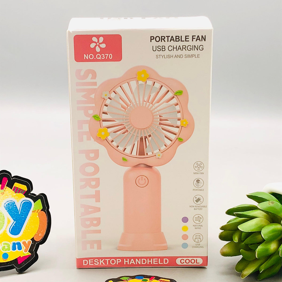 6" Rechargeable Cool Design Mini Handheld Fan