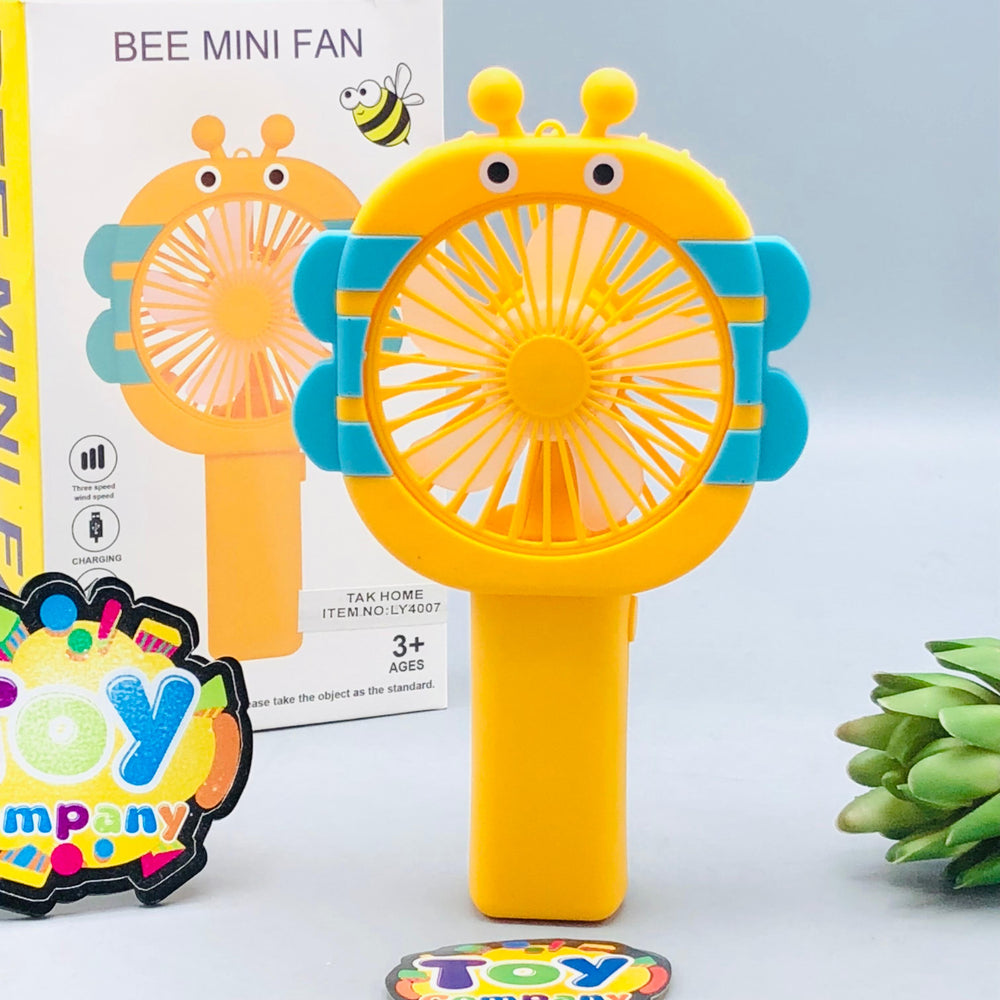 6" Rechargeable Mini Cute Bee Handheld Fan