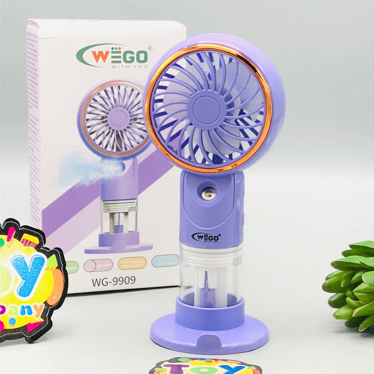 6" Rechargeable Mini Three Speed Cooling Mist Fan