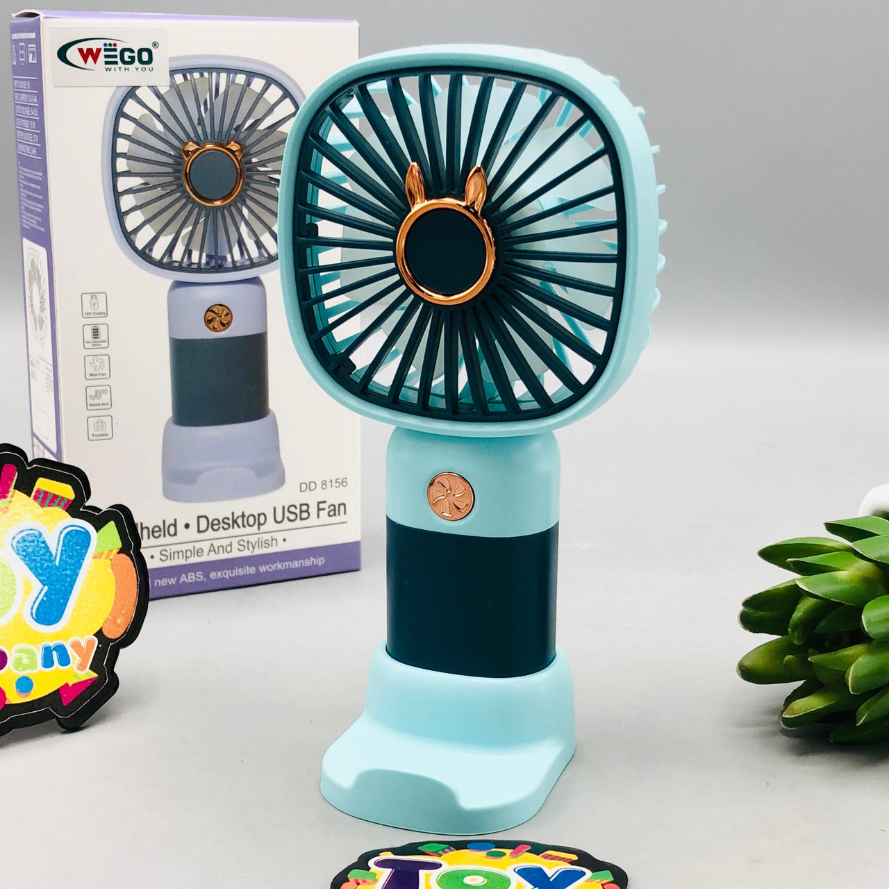 6" Rechargeable Mini Three Speed Cute Handheld Fan