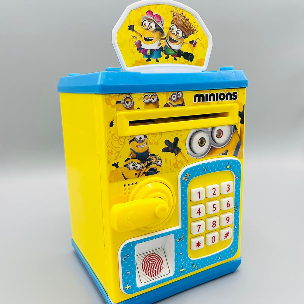 Minions Piggy Bank ATM with Finger Print & Password Unlock