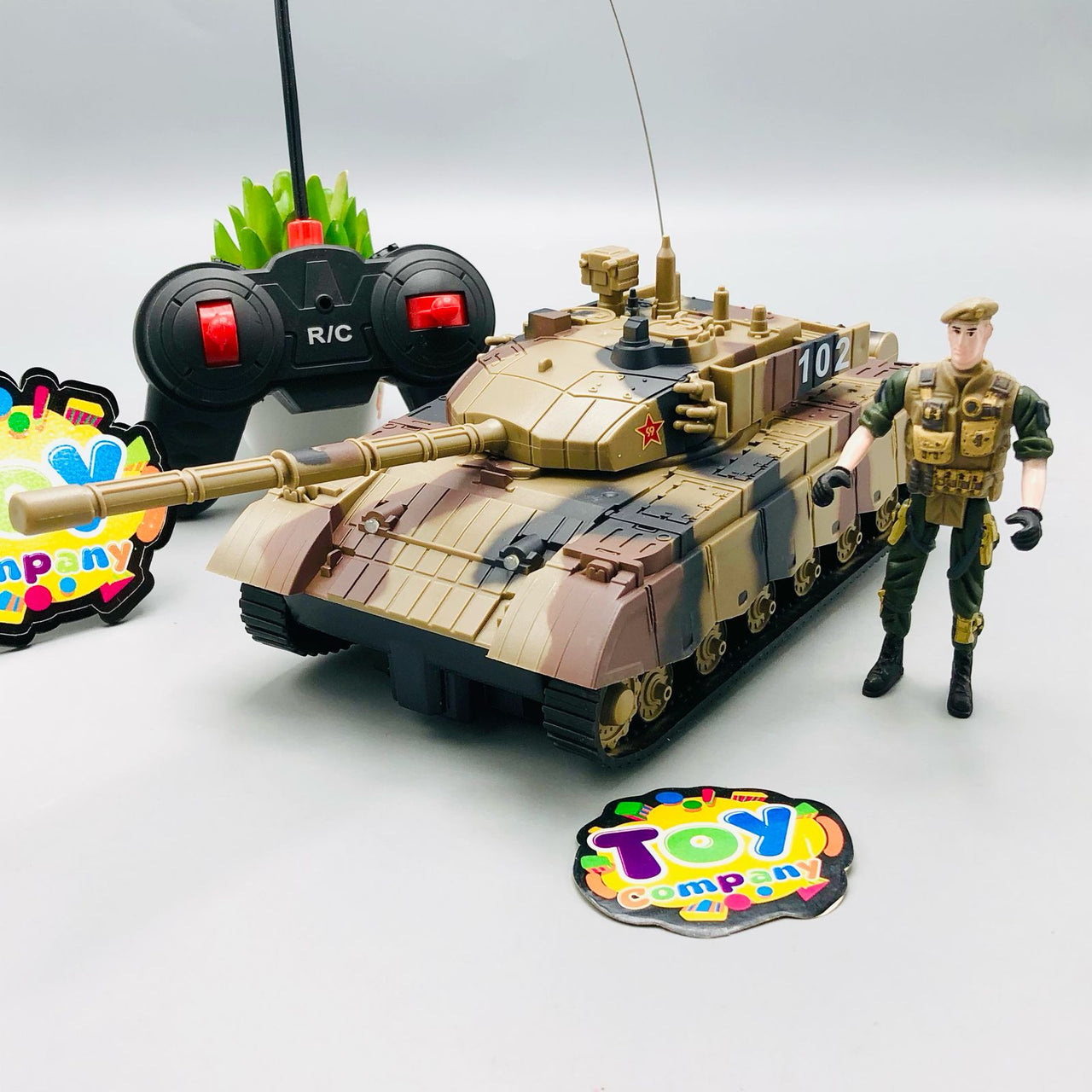 1:24 RC Military Battle Tank With Soldier