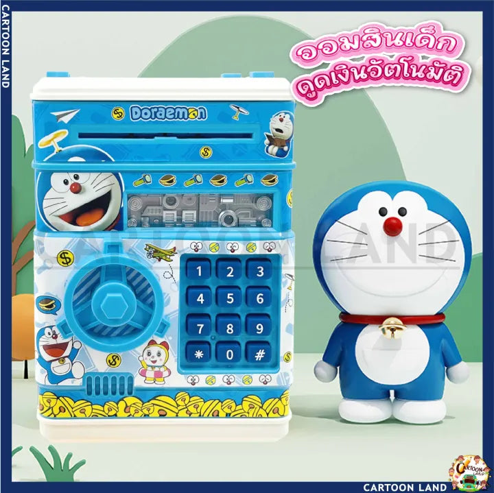 Doraemon Secret Code Lock Piggy Bank