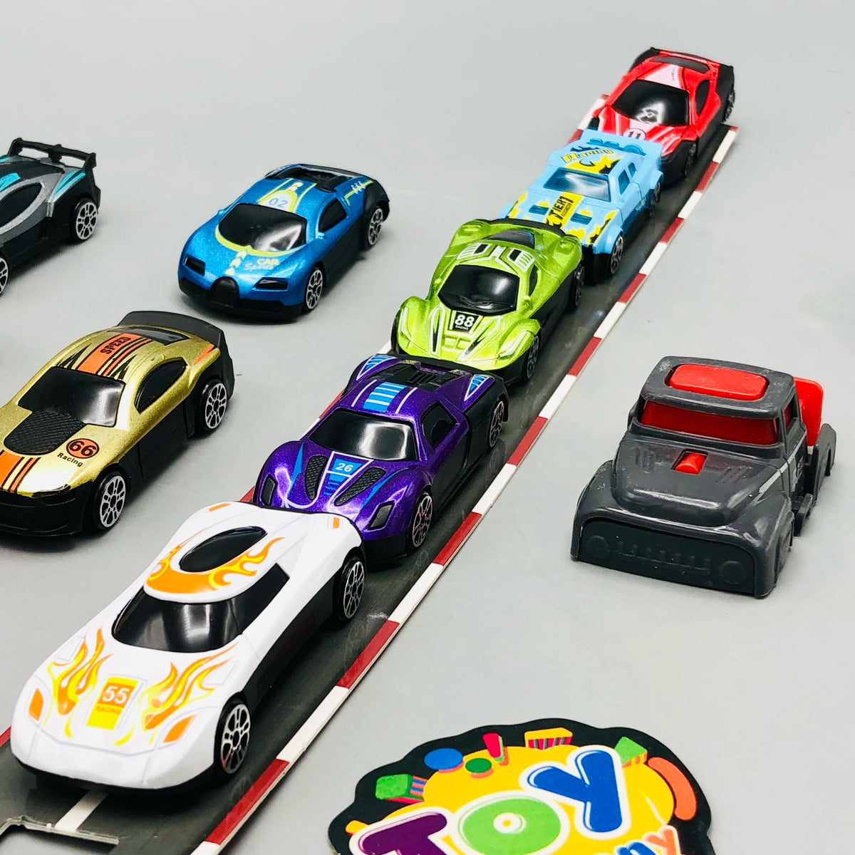 10Pcs Mini Alloy Cars With Launcher