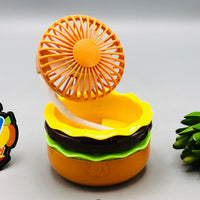 Burger Themed Rechargeable Desktop Fan