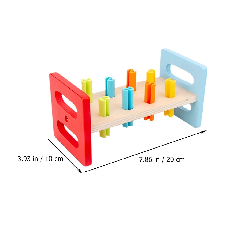 Plastic Rainbow Pounding Bench & Hammer Toy