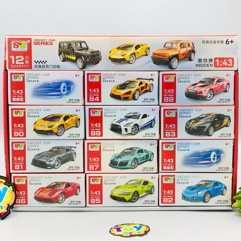 1:43 Diecast Mini Pullback Roadster Model Cars - Pack