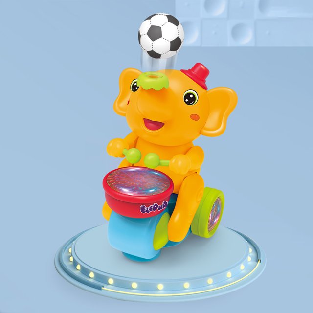 Musical Ball Blowing Elephant Beating Drum