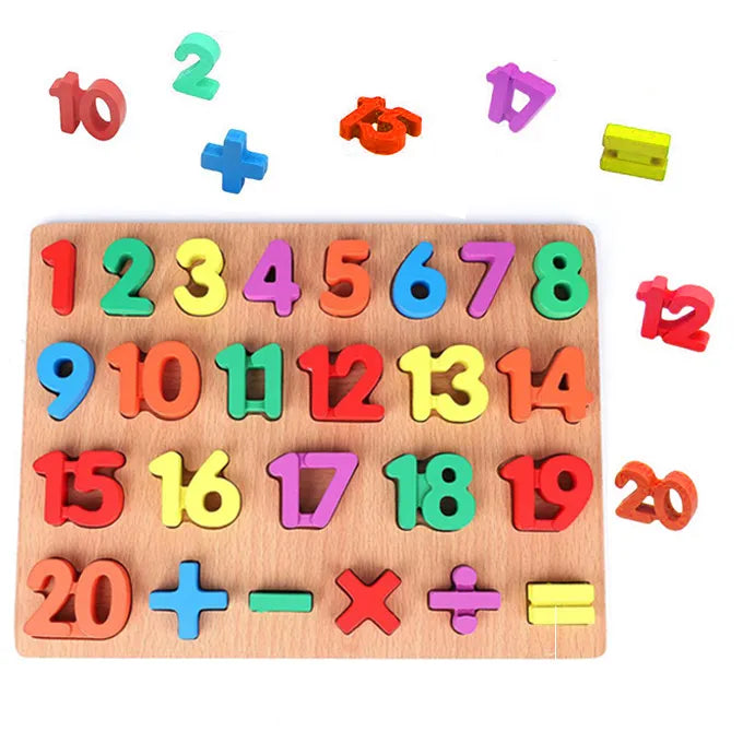 3D Wooden Numeric Puzzle Board