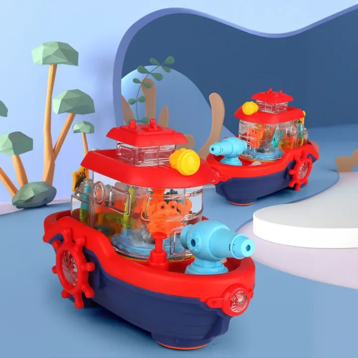 Transparent Water Cannon Boat With Light & Music