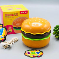Burger Themed Rechargeable Desktop Fan