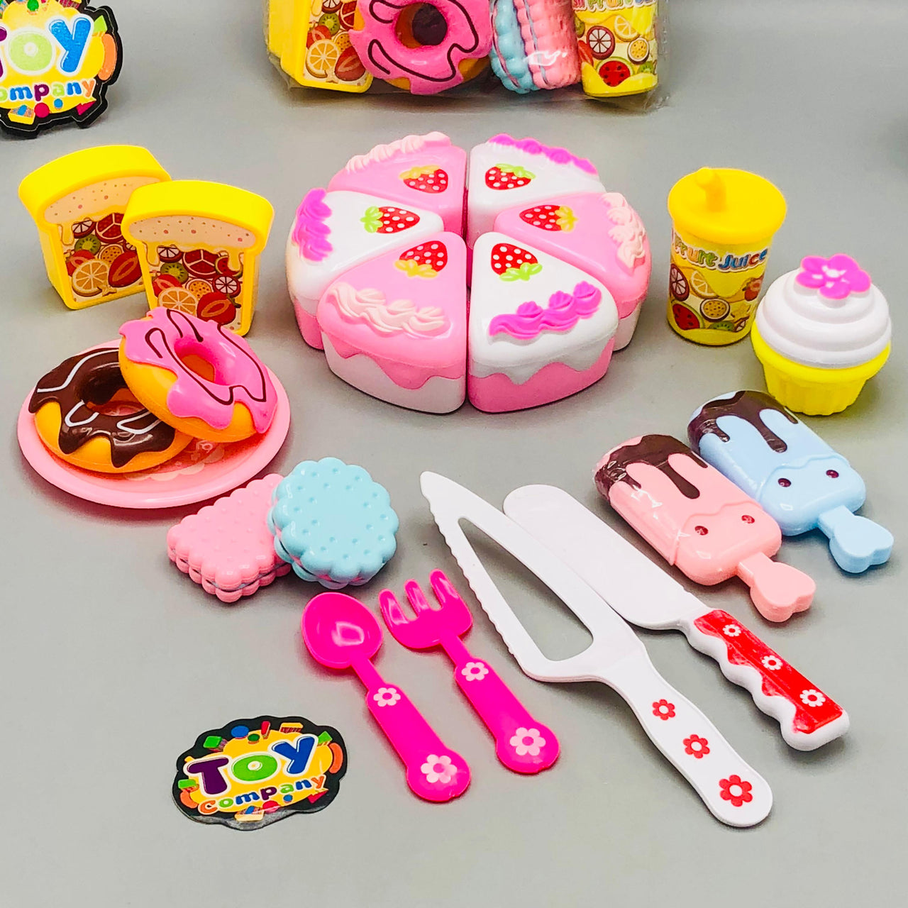 21Pcs Kids Pretend Play Dessert Cutting Set
