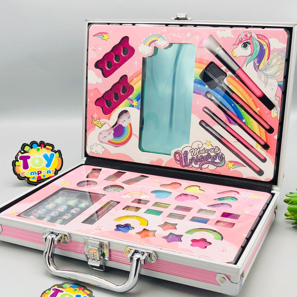40Pcs Realistic Unicorn Cosmetic Suitcase