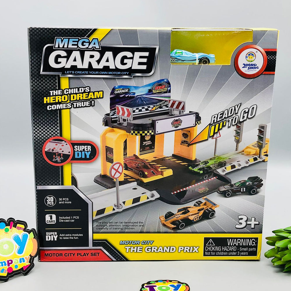 30Pcs DIY Manual Mega Garage Set With Alloy Car