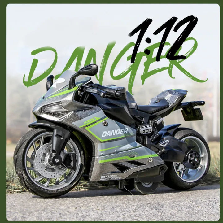 1:12 Diecast Danger Bike Model - Assortment