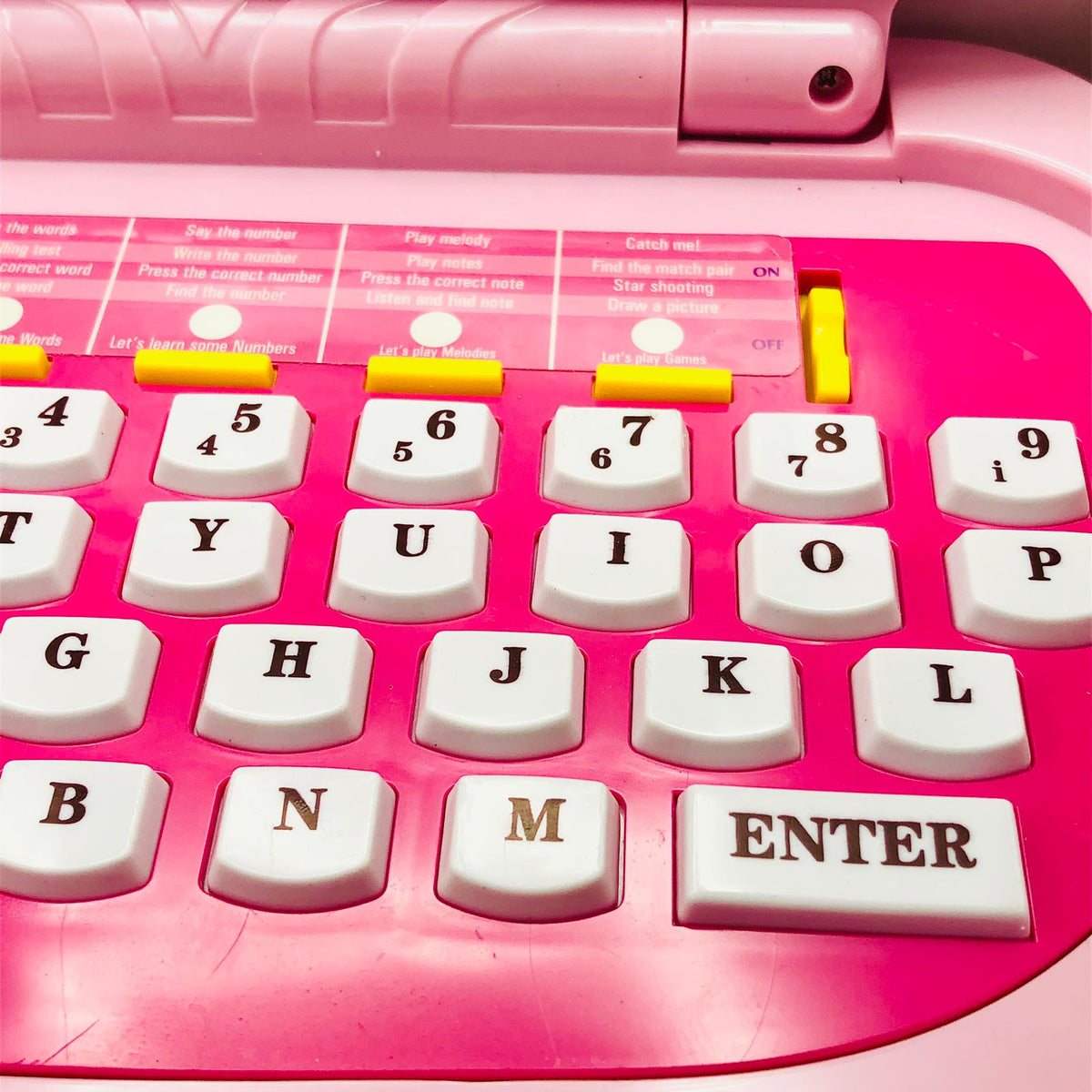 20 Activities Kids Intellectual Mouse Control Laptop - Pink