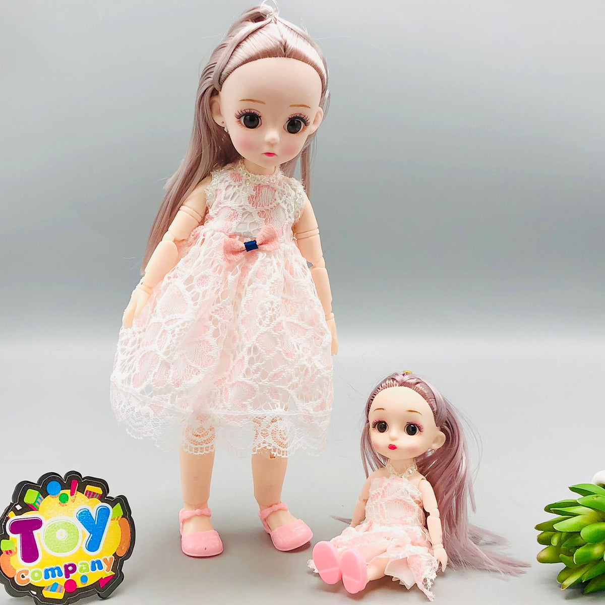Premium Movable Joints Doll With Baby - Transparent Packaging