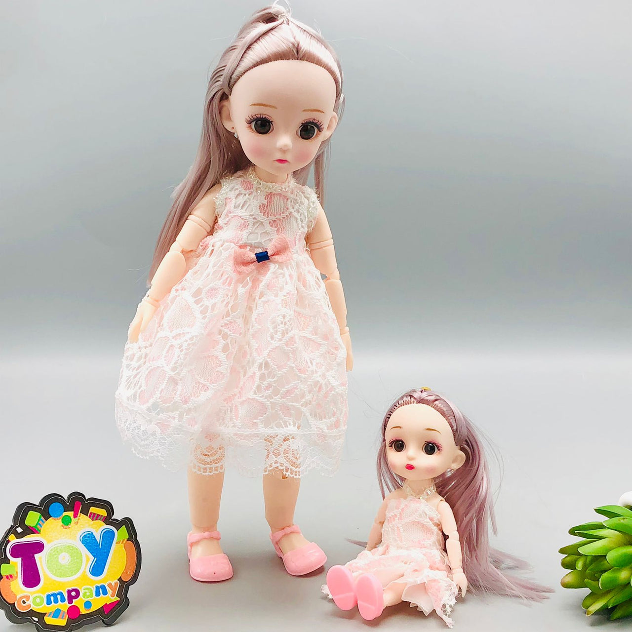 Premium Movable Joints Doll With Baby - Transparent Packaging