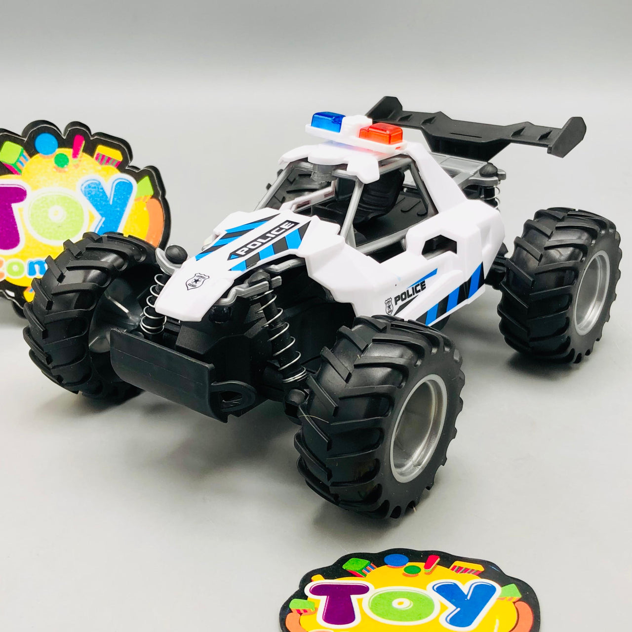 Kids ABS Pullback Police Car With Light & Sound - 1Pc