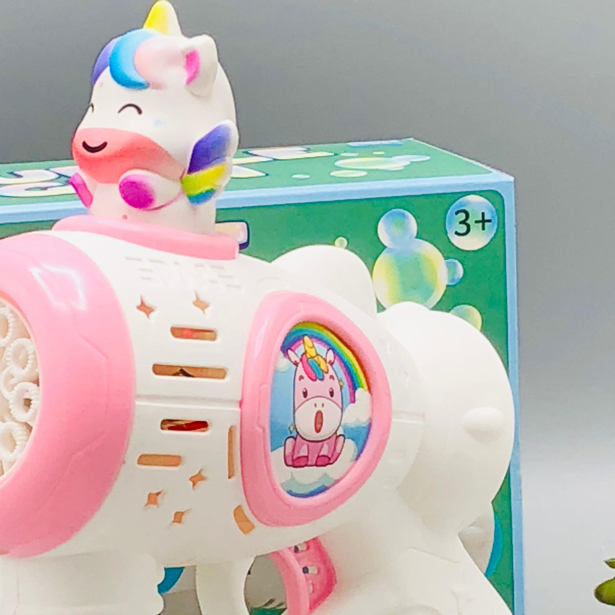 10 Holes Electric Unicorn Colorful Bubble Gun