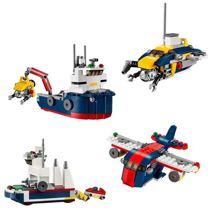 4in1 DIY Architect Ocean Explorer Bricks Set - 213+Pcs